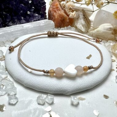 Bransoletka Świtu Duszy z awenturynu brzoskwiniowego