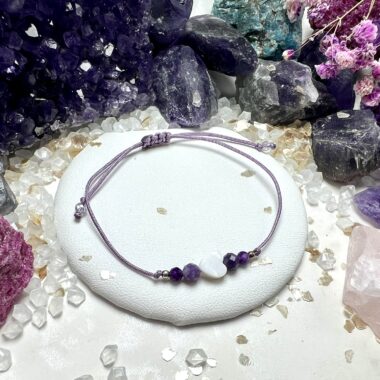 Bransoletka Ciszy Fiołków z ametystu
