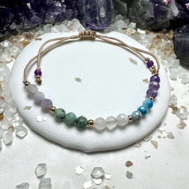 Bransoletka Fioletowego Szczęścia z Turmalinu