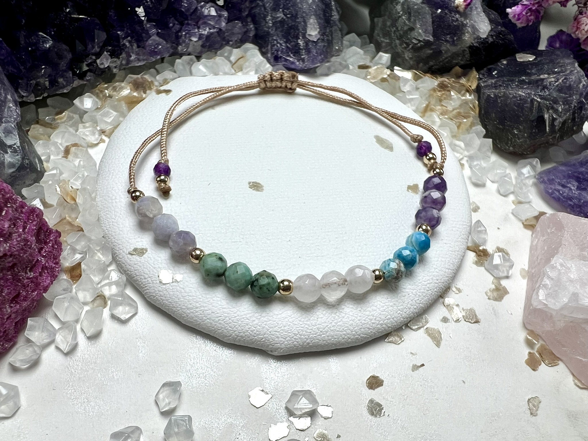 Bransoletka Fioletowego Szczęścia z Turmalinu