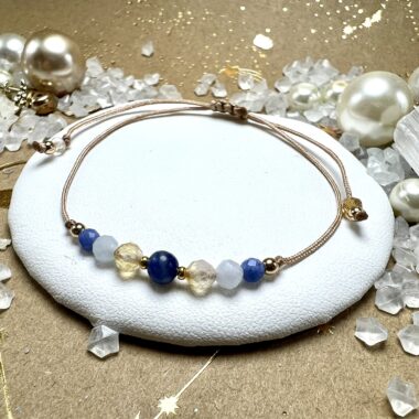 Bransoletka Bliźniąt z Cytrynem i Chalcedonem.