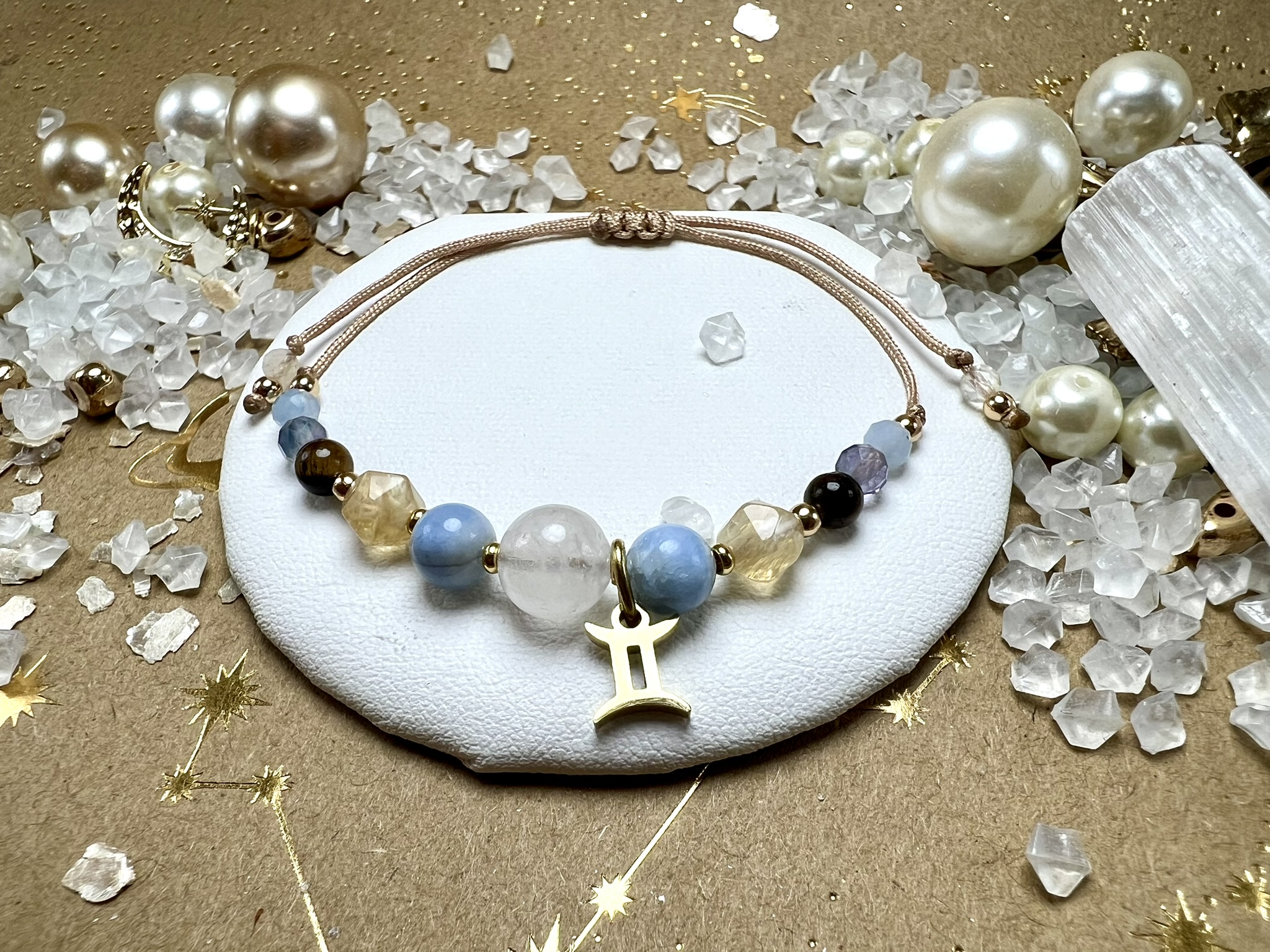 Bransoletka Światła i Klarowności z Kryształu Górskiego i Cytrynu.