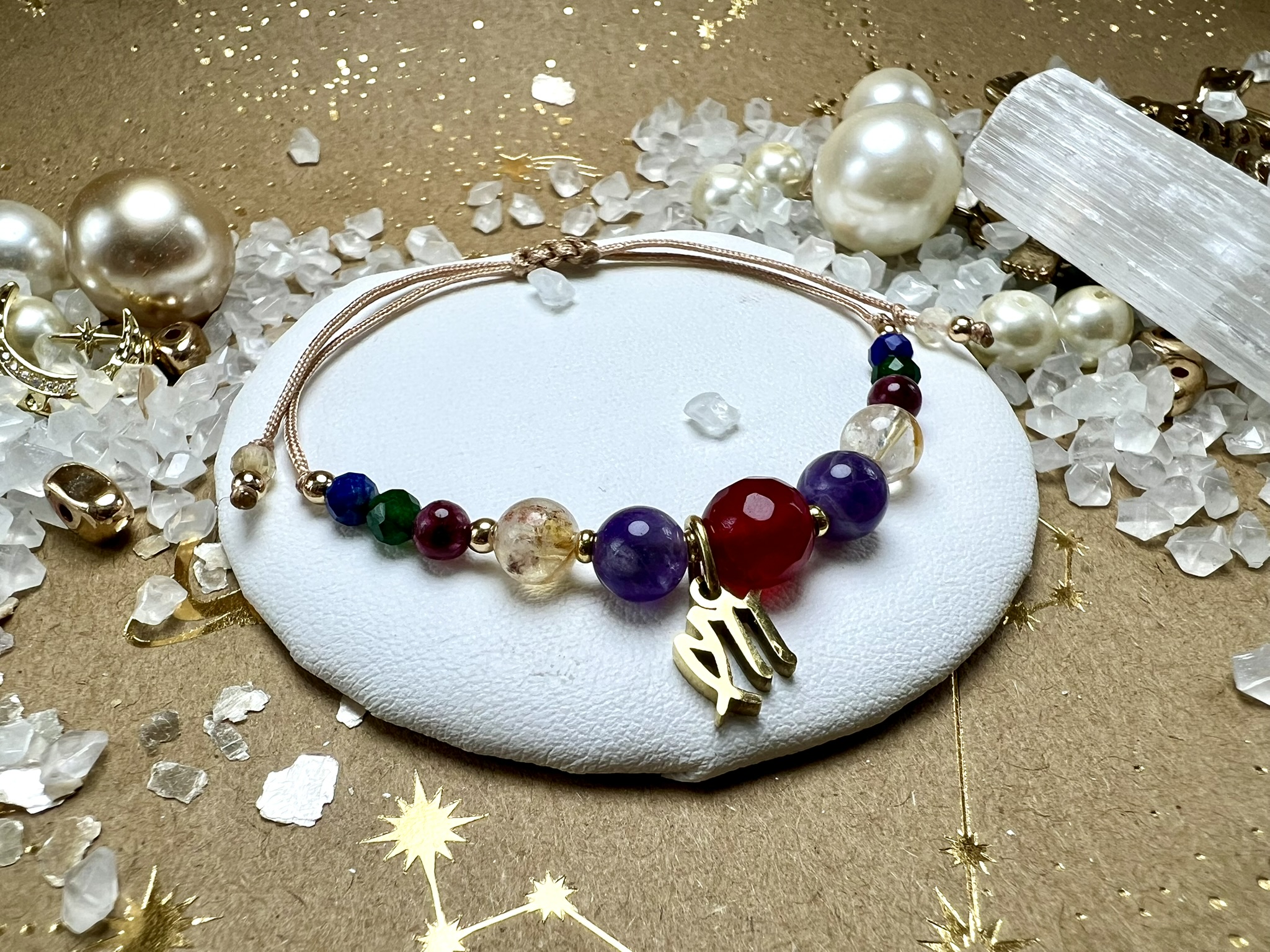 Bransoletka Świadomej Harmonii z Karneolu i Lapis Lazuli.