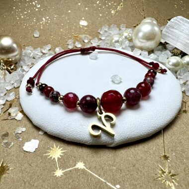 Bransoletka Ognistej Siły z Karneolu i Jaspisu Cesarskiego.