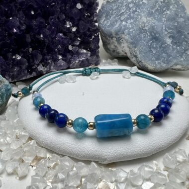 Bransoletka Głębi i Inspiracji z cylindrycznym Apatytem.