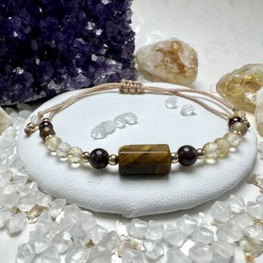 Bransoletka Słonecznej Energii z cylindrycznym Tygrysim Okiem.