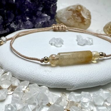 Bransoletka Światła i Radości z cylindrycznym Topazem.