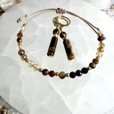 Zestaw „Złota Siła” – Bransoletka + Kolczyki