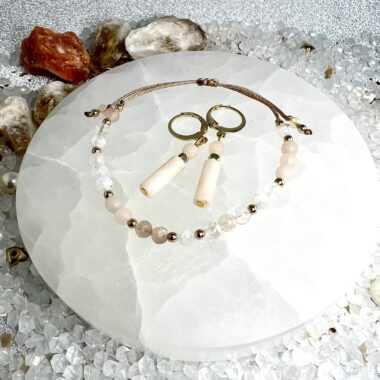 Zestaw „Ciepło Intuicji” – Bransoletka + Kolczyki