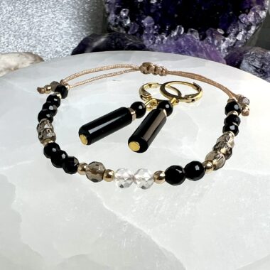 Zestaw „Cicha Ochrona” – Bransoletka + Kolczyki